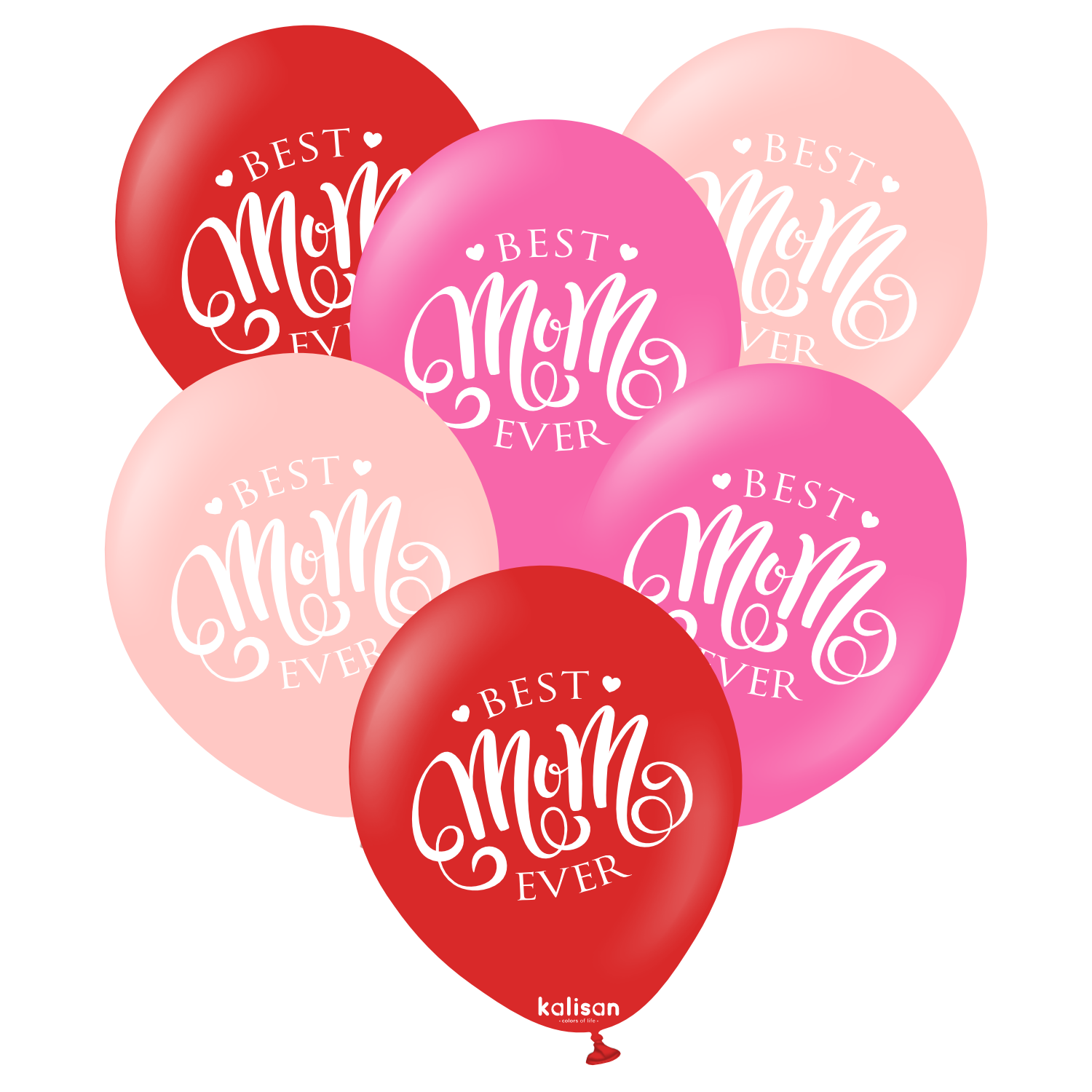 kalisan-best-mom-ever-luftballons-12-25-stk-rot-pink image 1
