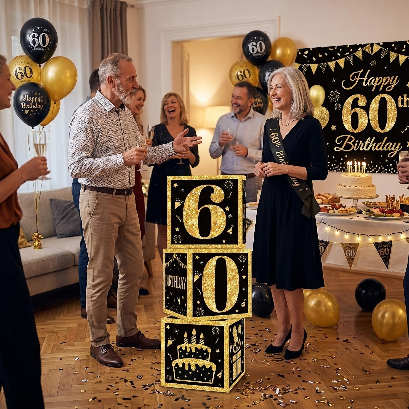 qifu-ballon-boxen-60-geburtstag-deko-schwarz-gold-3-stk image 8
