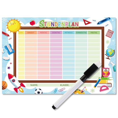 howaf-table-decorations-stundenplan-magnetisch-a4-blau-stift image 8