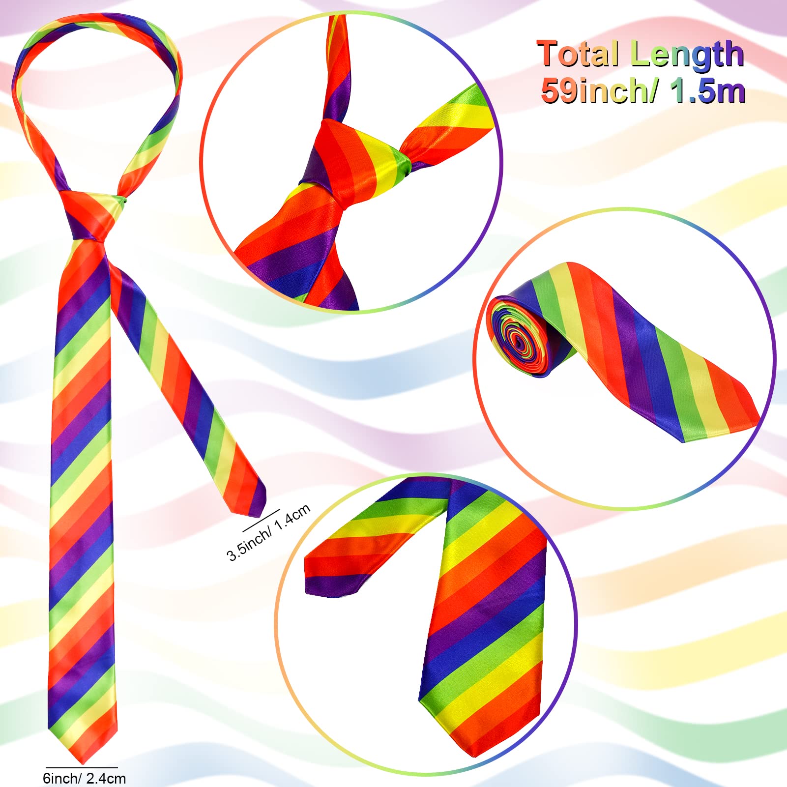howaf-pride-regenbogen-accessoires-set-brille-6-teilig image 2