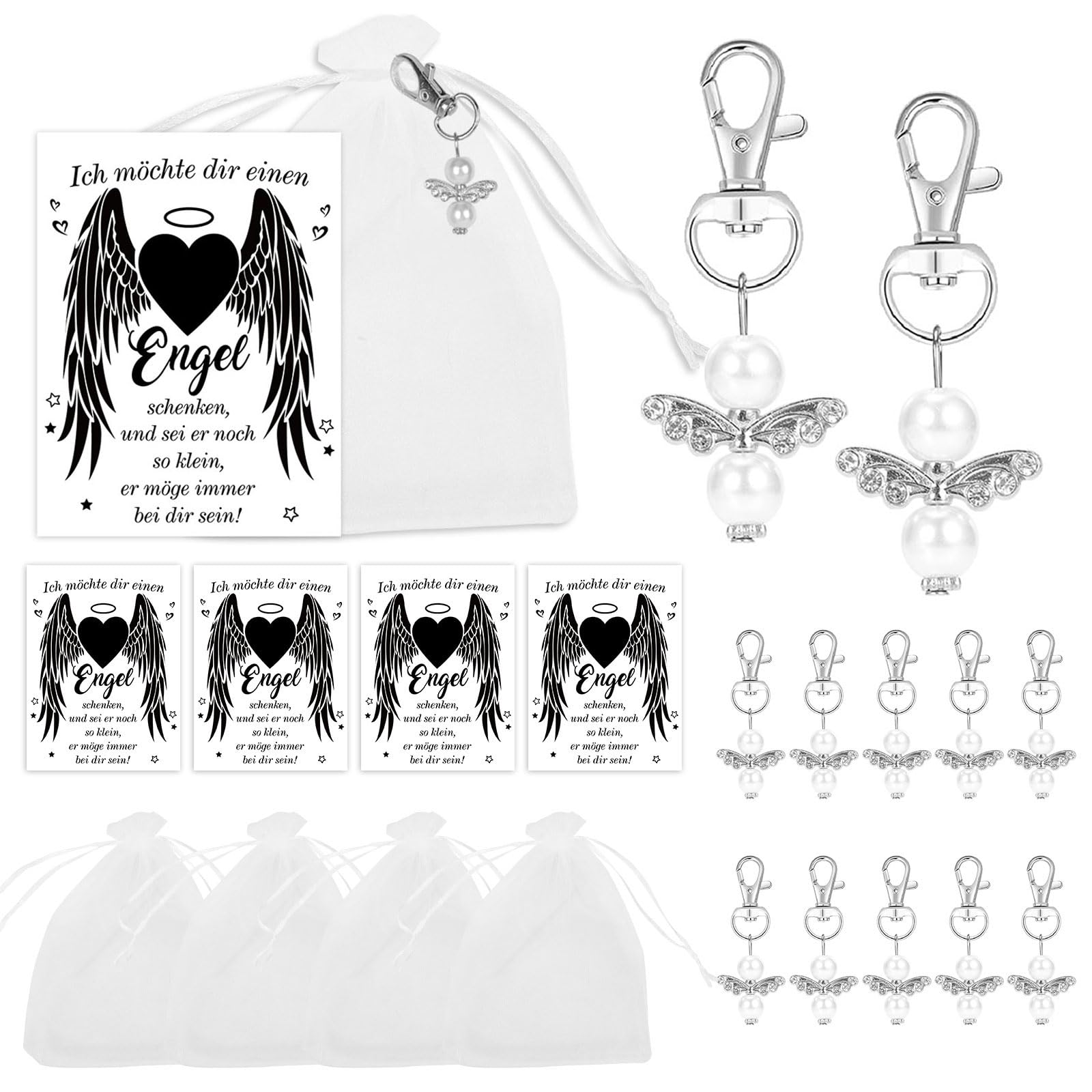 howaf-schutzengel-anh-nger-10er-set-schl-sselanh-nger-beutel image 1