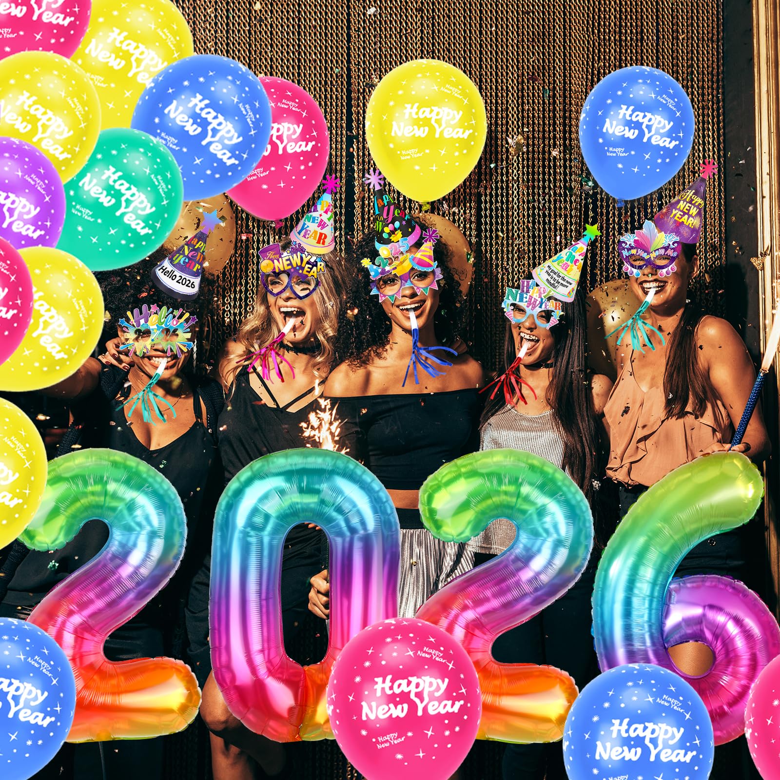 howaf-silvester-deko-2026-set-ballons-brillen-h-te-41-tlg image 6