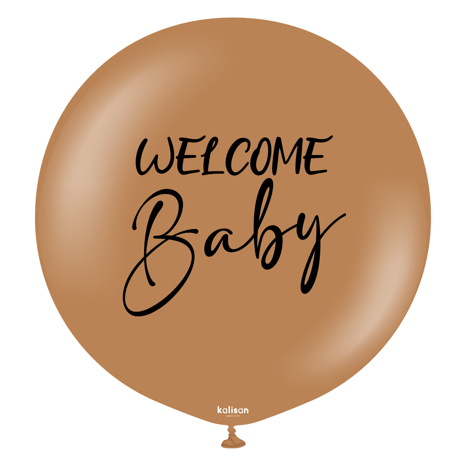 kalisan-welcome-baby-luftballon-caramel-36-zoll-1-st-ck image 1