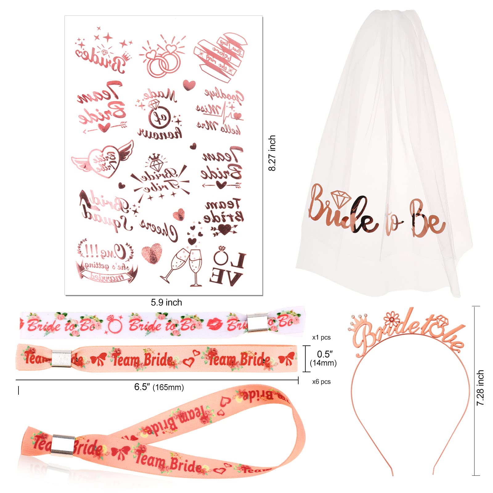 howaf-temporary-tattoos-jga-set-bride-to-be-ros-gold-11-tlg image 3