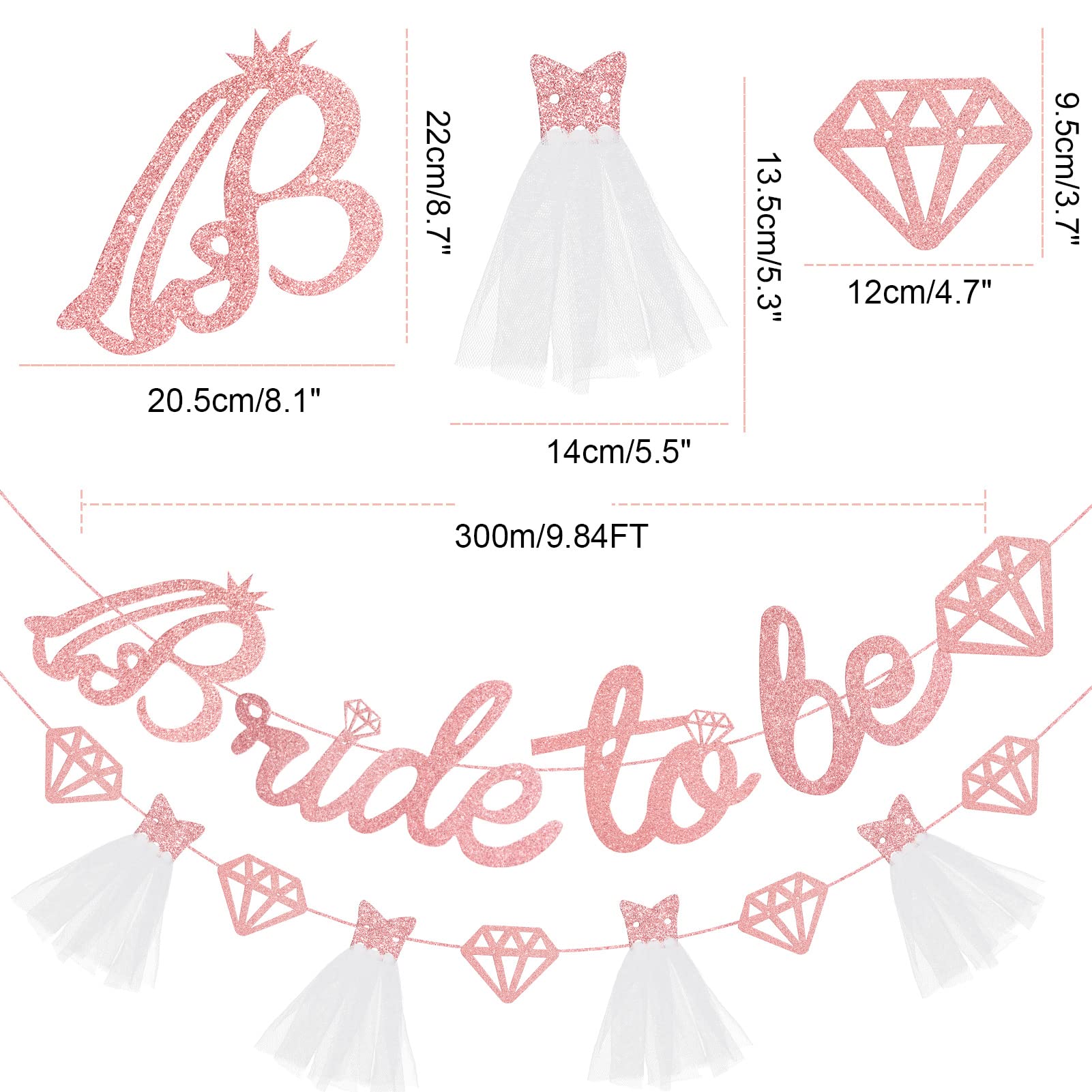 howaf-jga-deko-set-bride-to-be-girlande-wei-rosegold-ballons image 4