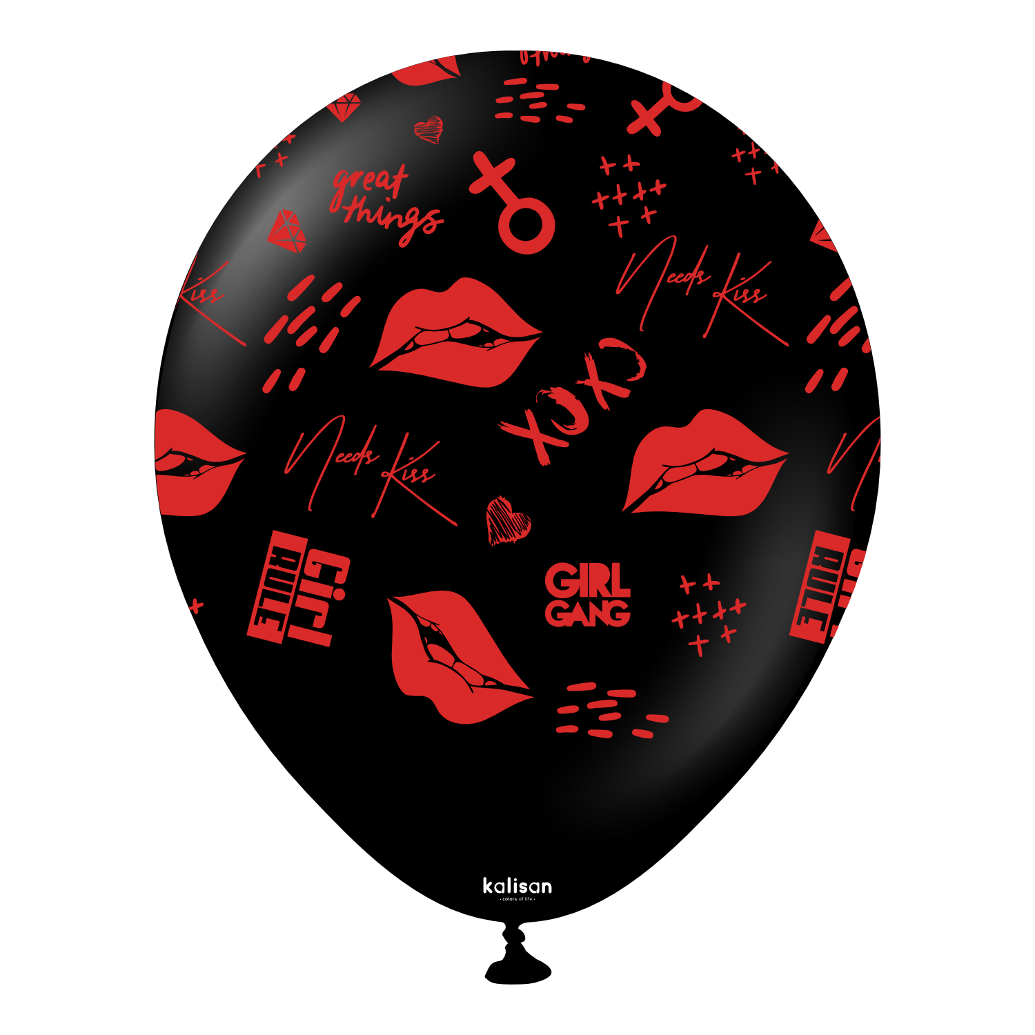 kalisan-celebration-fashion-xoxo-luftballons-12-zoll-25-st-ck-schwarz image 3