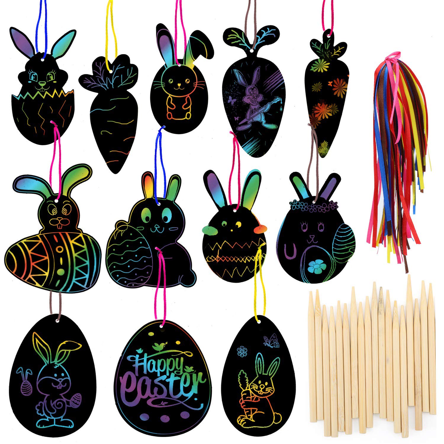 howaf-ostern-kratzbild-osterei-20-st-ck-bastelset-kinder-b-nder image 7