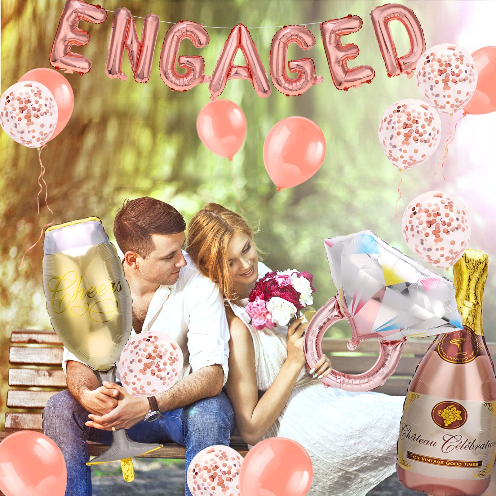 howaf-engaged-luftballons-verlobung-rosegold-she-said-yes image 6