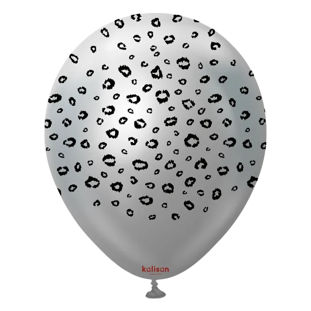 kalisan-safari-leopard-luftballons-mirror-silver-schwarz-12-25-st-ck image 1