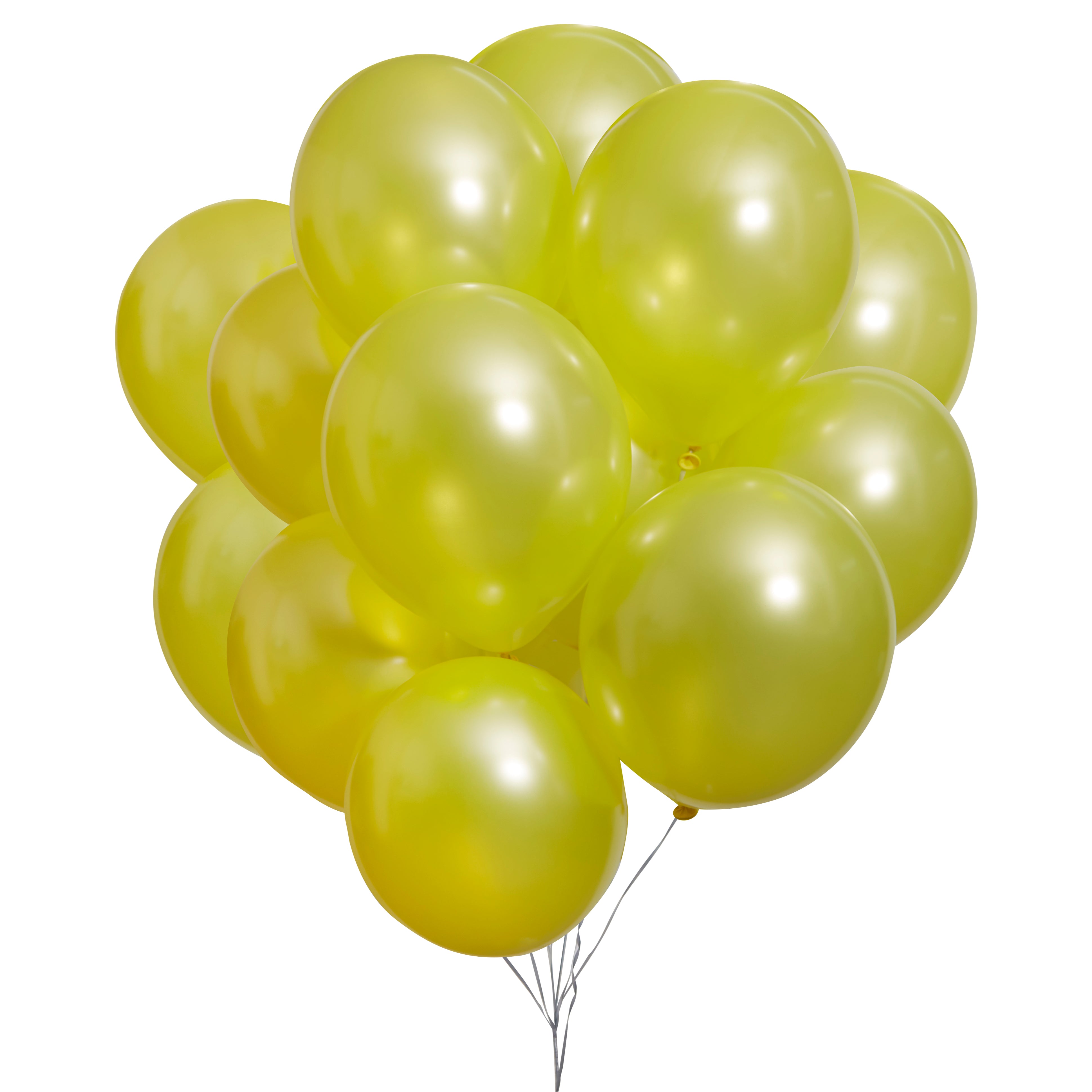 green-paw-metallic-balloons-luftballons-gelb-50-st-ck-latex image 5