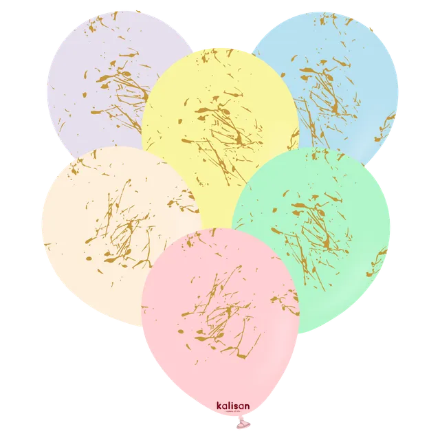 kalisan-party-theme-splatter-luftballons-25er-macaron image 1
