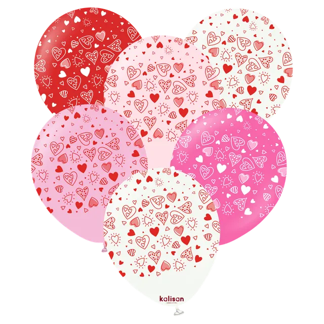 kalisan-celebration-pop-art-hearts-luftballon-25-stk-mix image 1