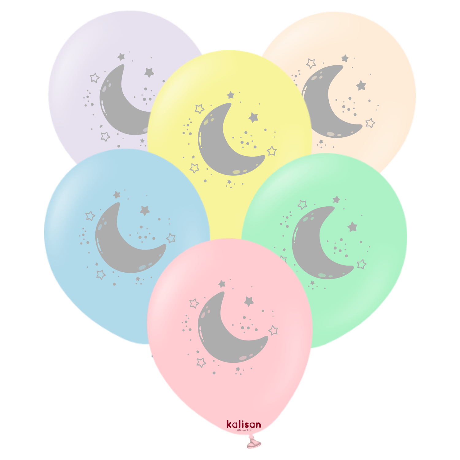 kalisan-birthday-half-moon-silver-luftballons-25er-pastell image 1
