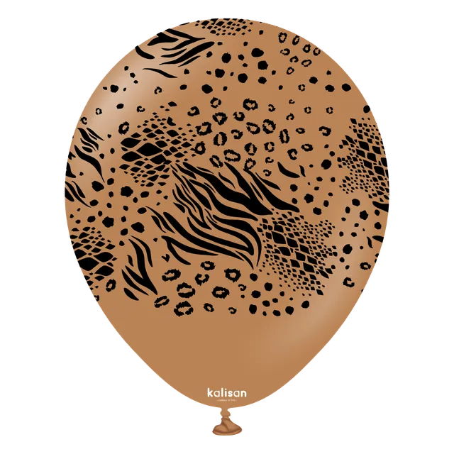 kalisan-safari-theme-mutant-caramel-brown-luftballons-25-st-ck-30cm image 1