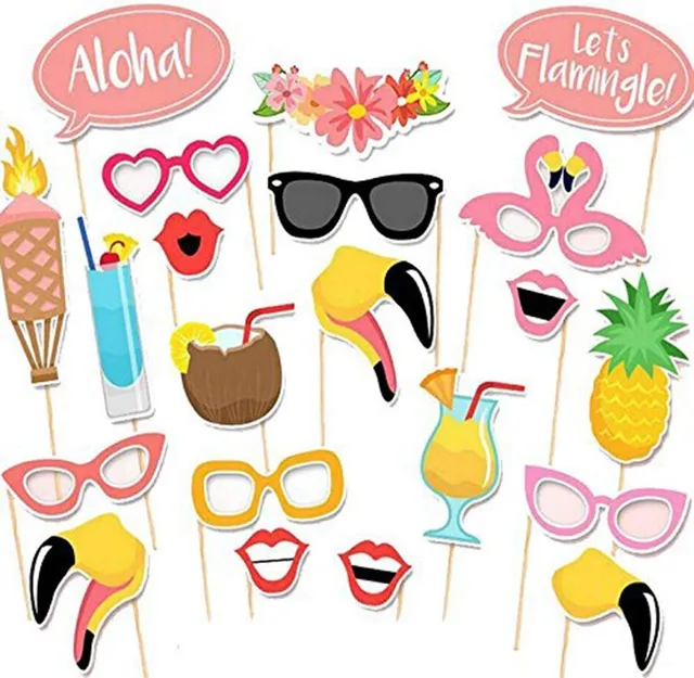 howaf-hawaii-fotobox-accessoires-21-stk-flamingo-party image 1