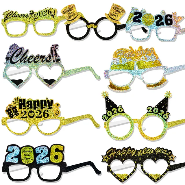 howaf-happy-new-year-papierbrille-18er-set-silvesterbrille-2026 image 1