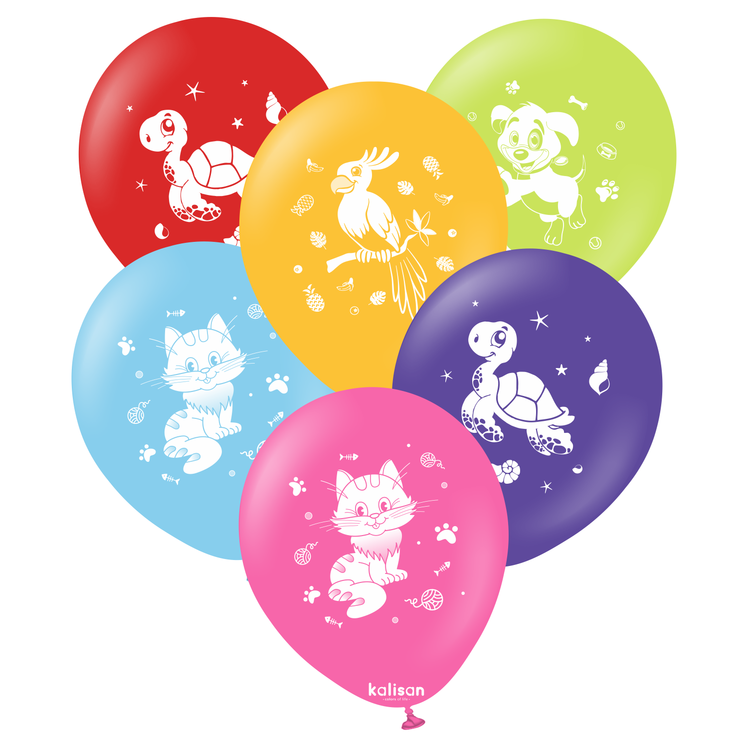 kalisan-animals-cute-animals-luftballons-12-zoll-25-st-ck-bunt image 1
