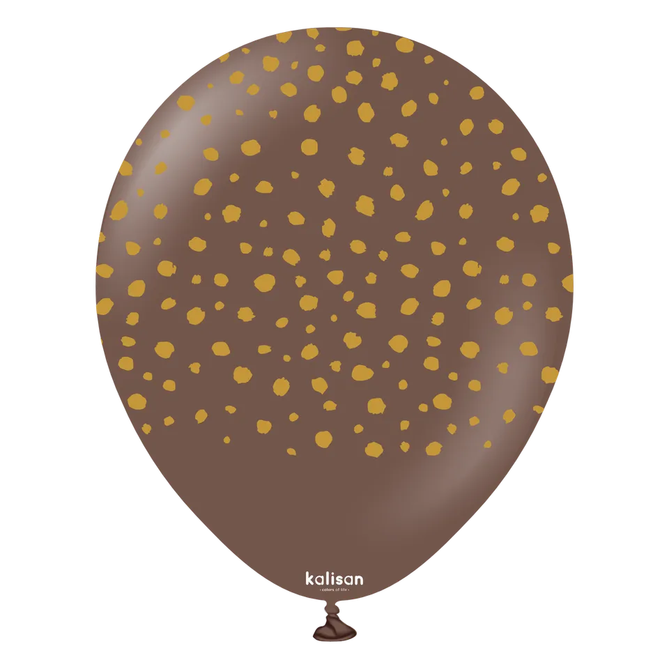kalisan-safari-cheetah-chocolate-brown-luftballons-25-st-ck image 1