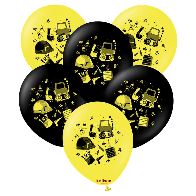 kalisan-celebration-construction-luftballons-12-25-stk-gelb image 1