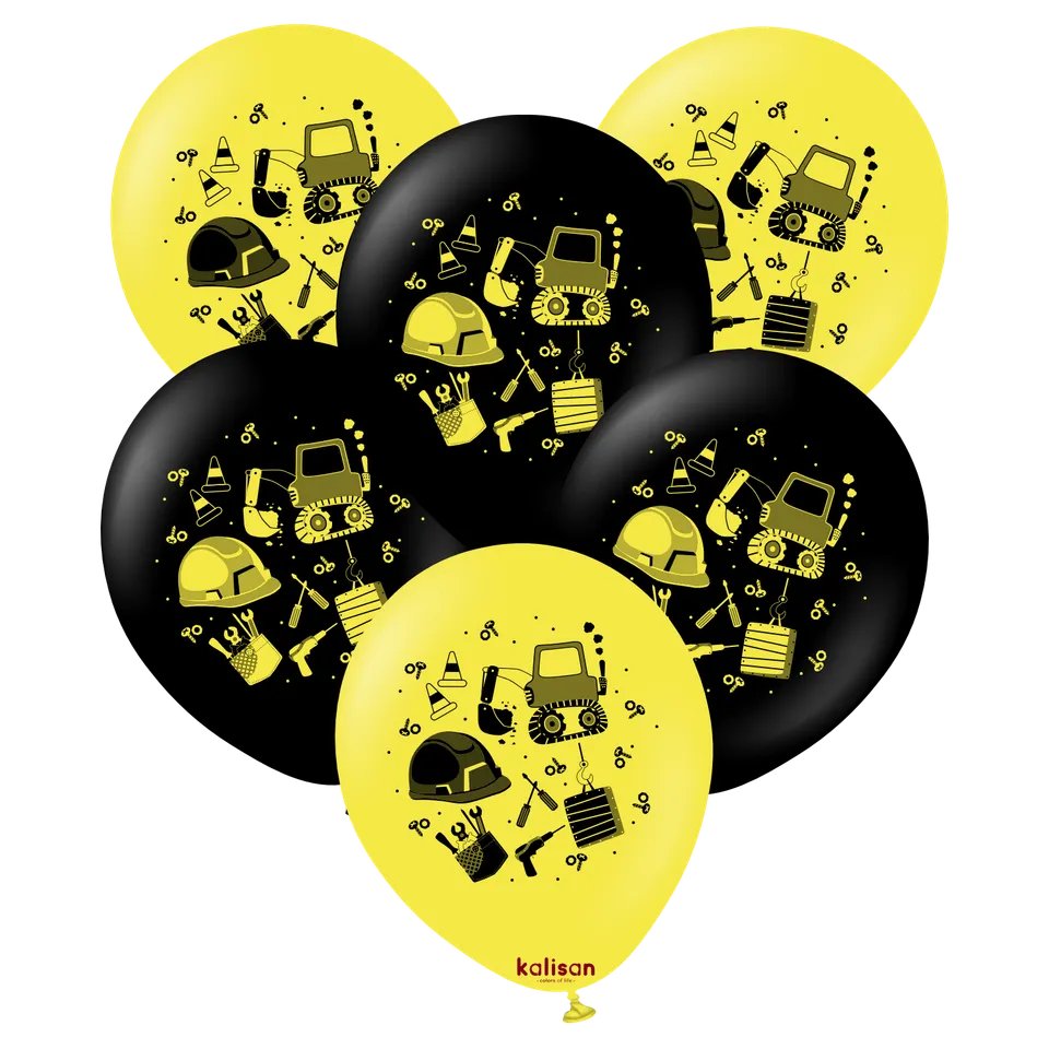 kalisan-celebration-construction-luftballons-12-25-stk-gelb image 1