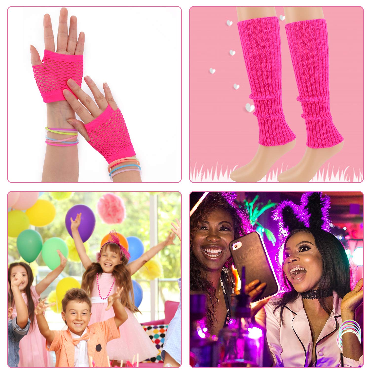 howaf-80er-jahre-kost-m-damen-neon-accessoires-set-mit-stirnband image 7