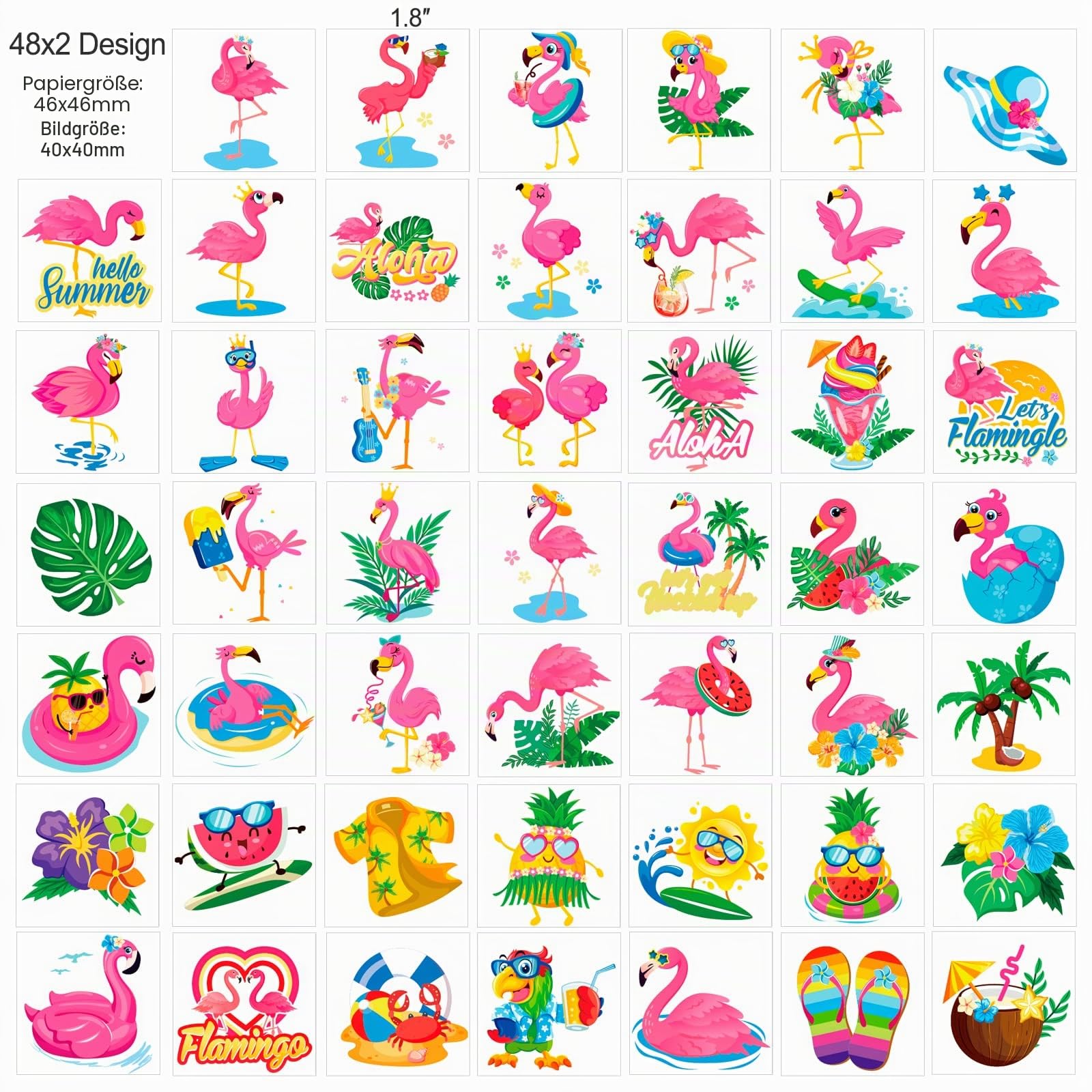 howaf-flamingo-tempor-re-tattoos-kinder-96-st-ck-hawaii image 3