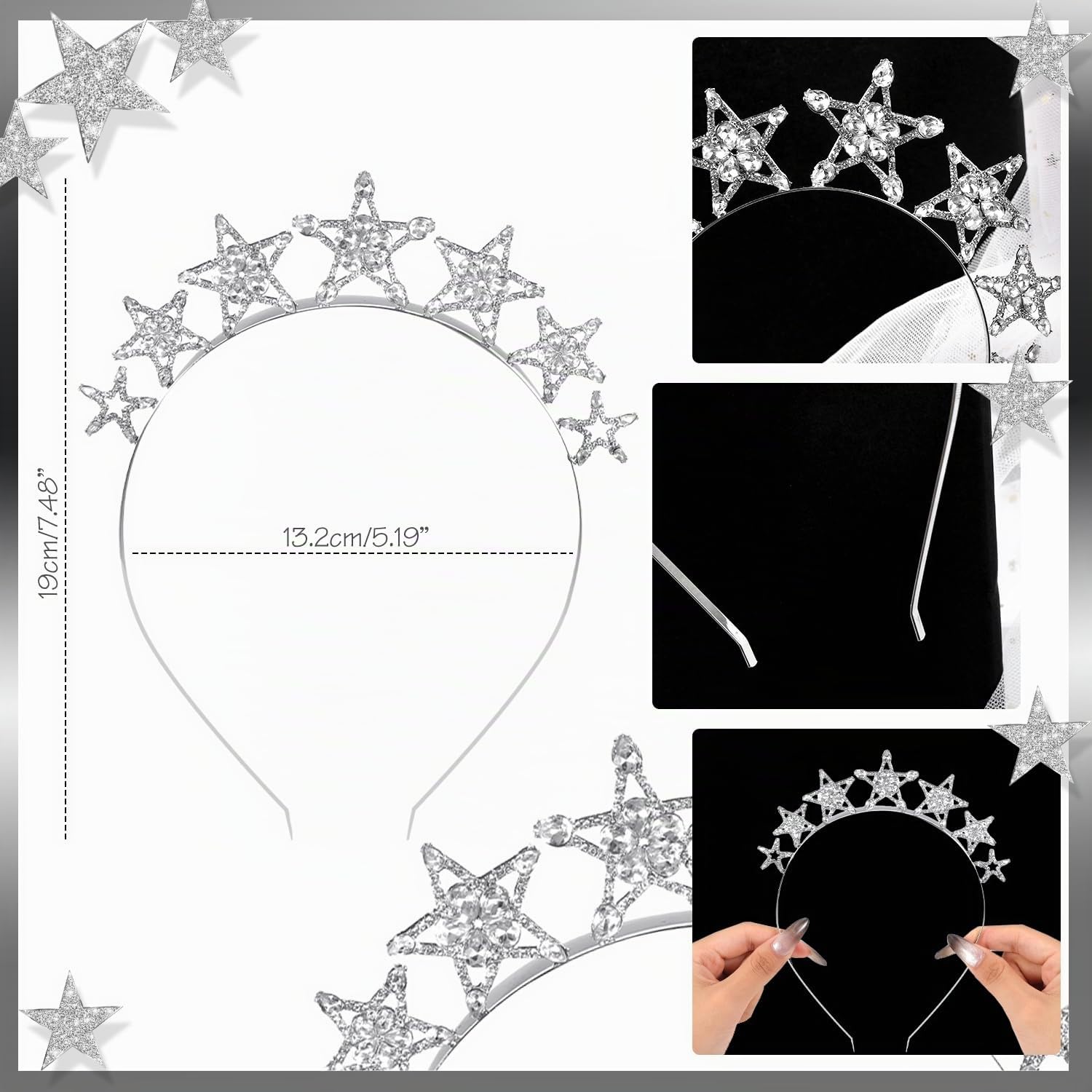 howaf-stern-kost-m-set-damen-silber-4-teilig-strass image 2