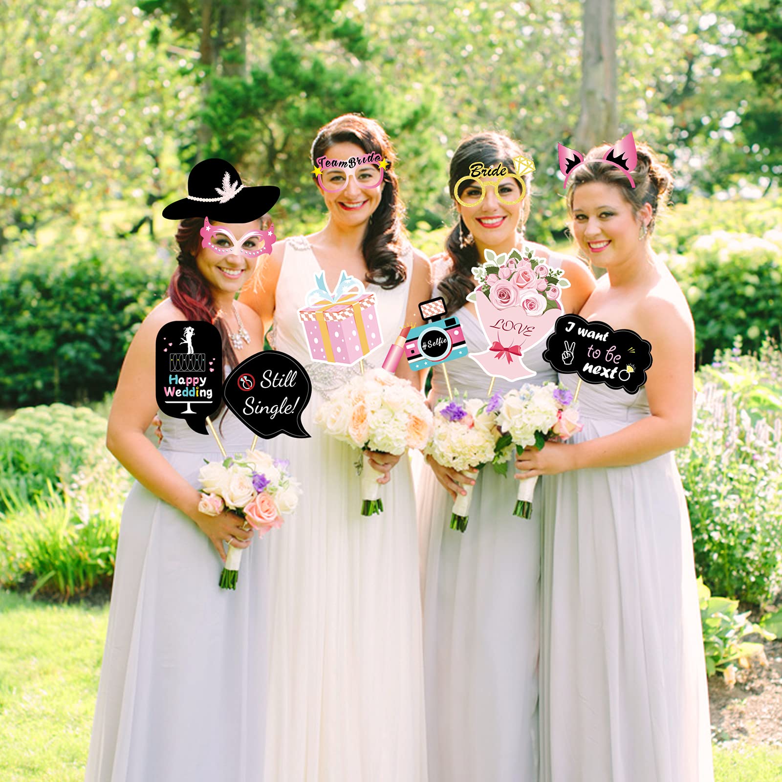 howaf-photo-booth-props-fotobox-requisiten-43-tlg-ros-gold-hochzeit image 7