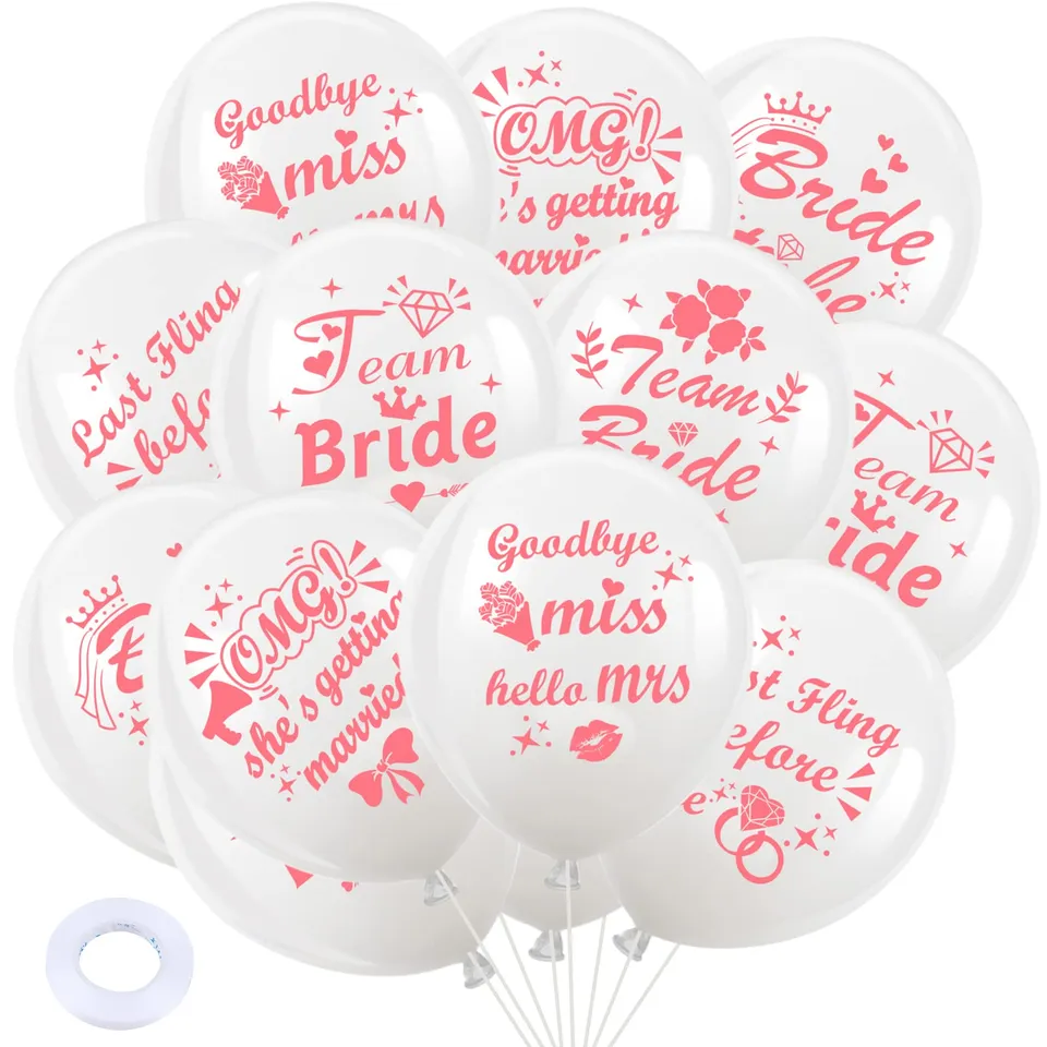 howaf-bride-to-be-luftballons-wei-rosegold-24-st-ck-latex image 1