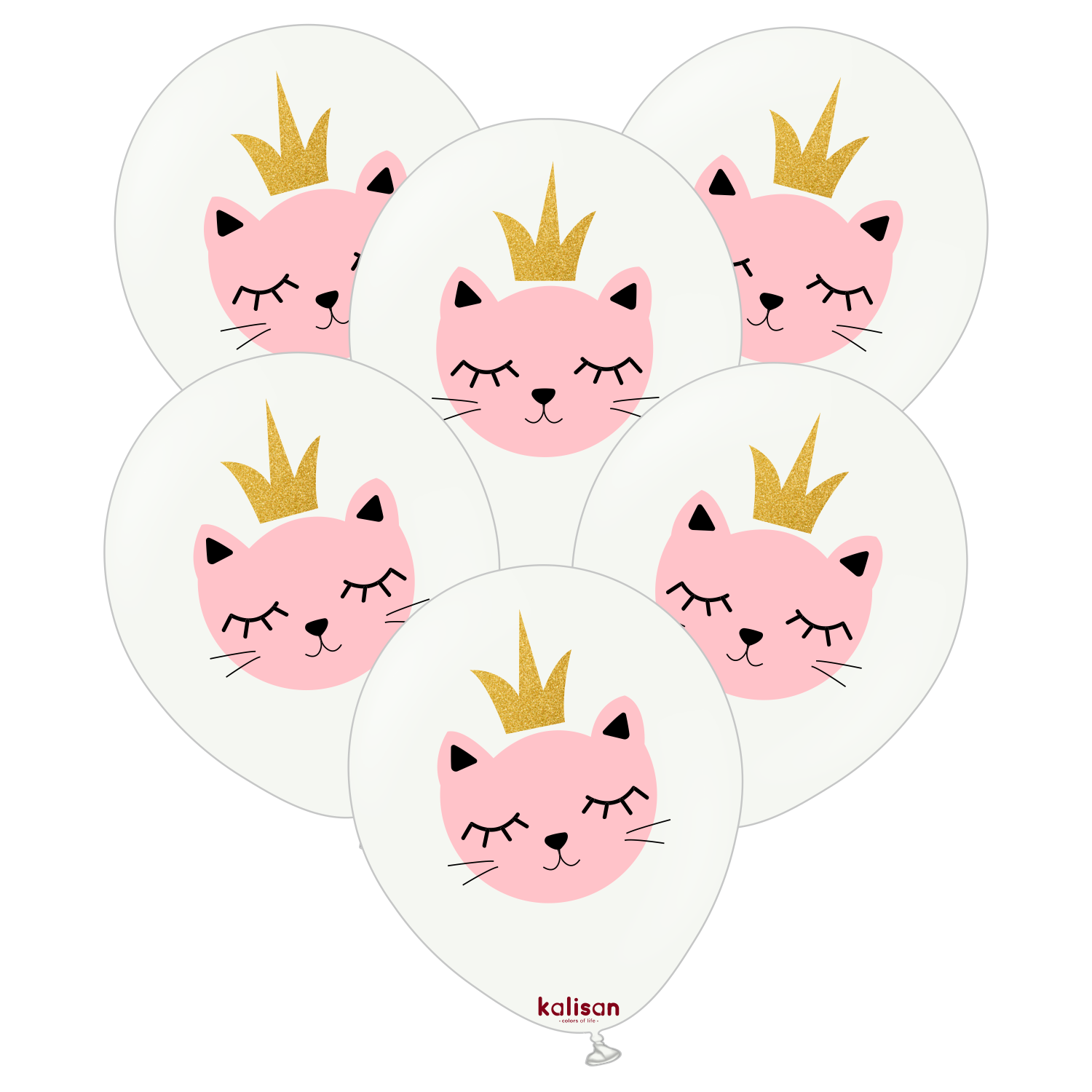 kalisan-animals-kitty-ballons-wei-12-25-st-ck-latex image 1