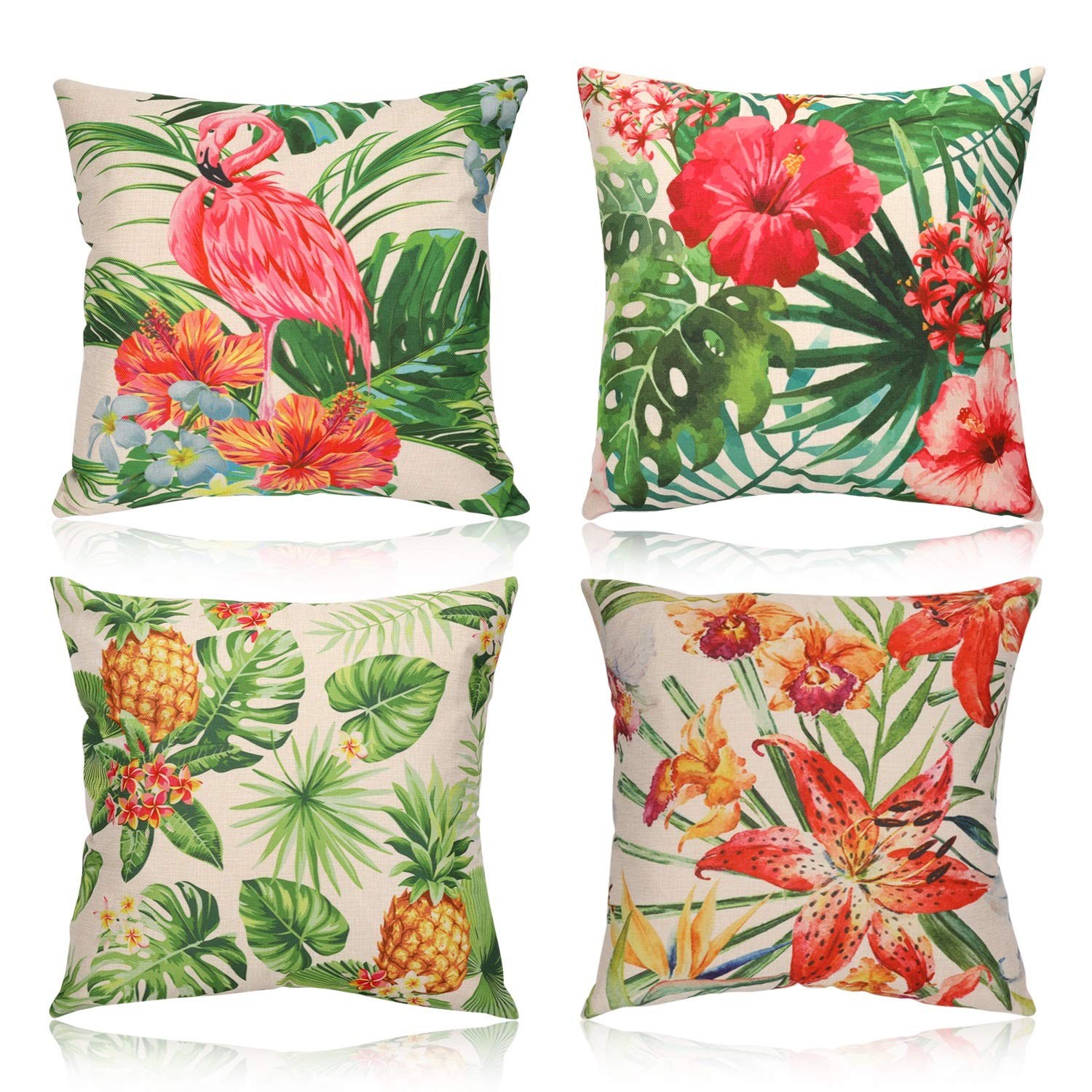 howaf-kissenbezug-45x45-tropical-hawaii-blatt-ananas image 1