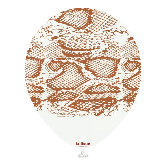 kalisan-safari-theme-snake-white-luftballons-25-st-ck-wei-braun image 1