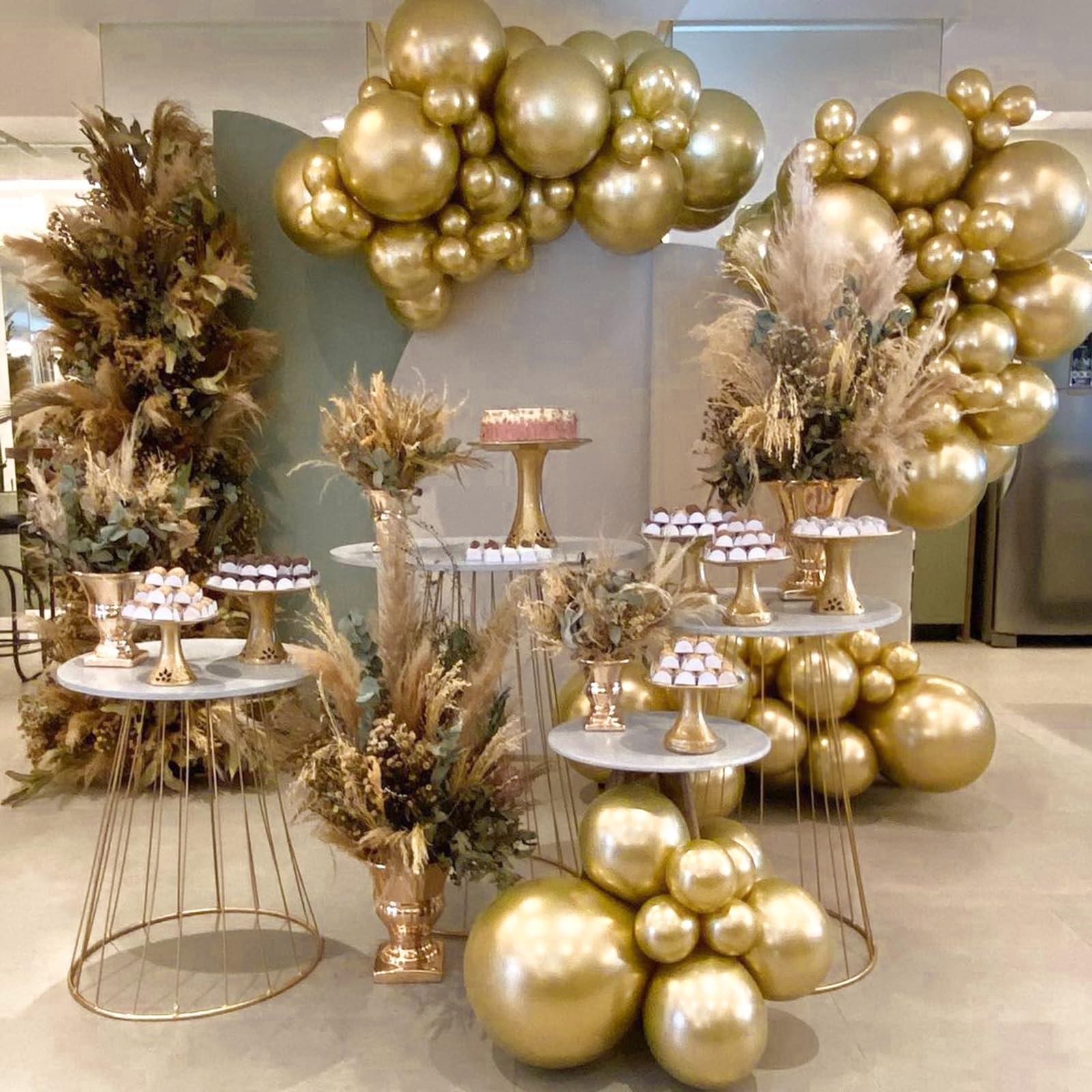 qifu-ballon-girlande-gold-102-tlg-luftballon-set-geburtstag image 6