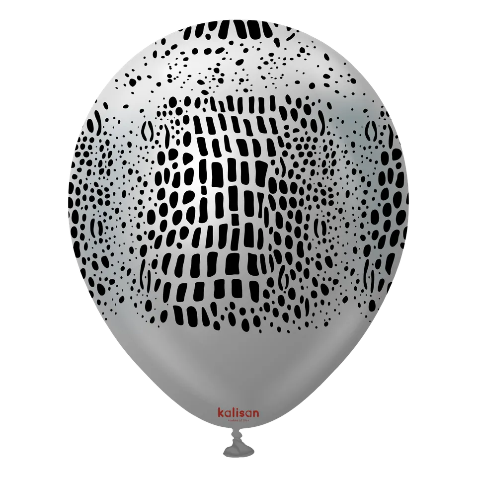 kalisan-safari-crocodile-mirror-silver-ballons-25-st-ck-12-zoll image 1