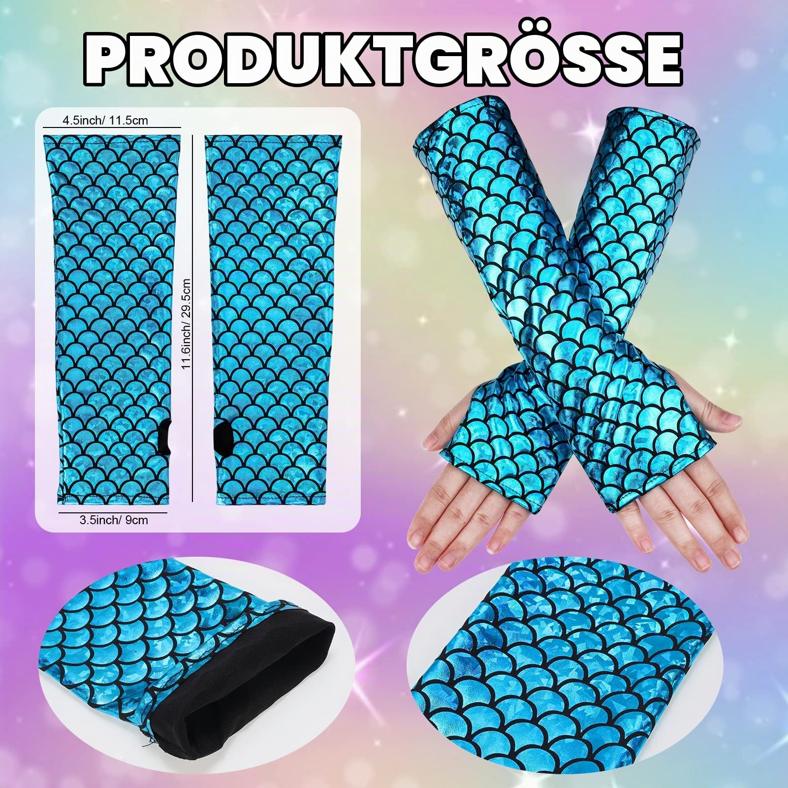 howaf-meerjungfrau-kost-m-accessoires-set-4-teilig-damen image 2