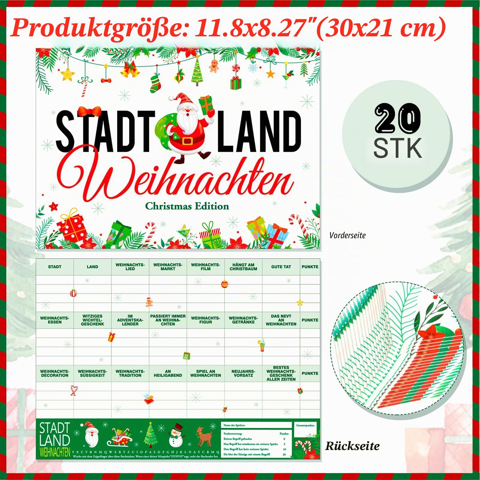 howaf-spielblock-stadt-land-weihnachten-20-blatt-a4 image 2