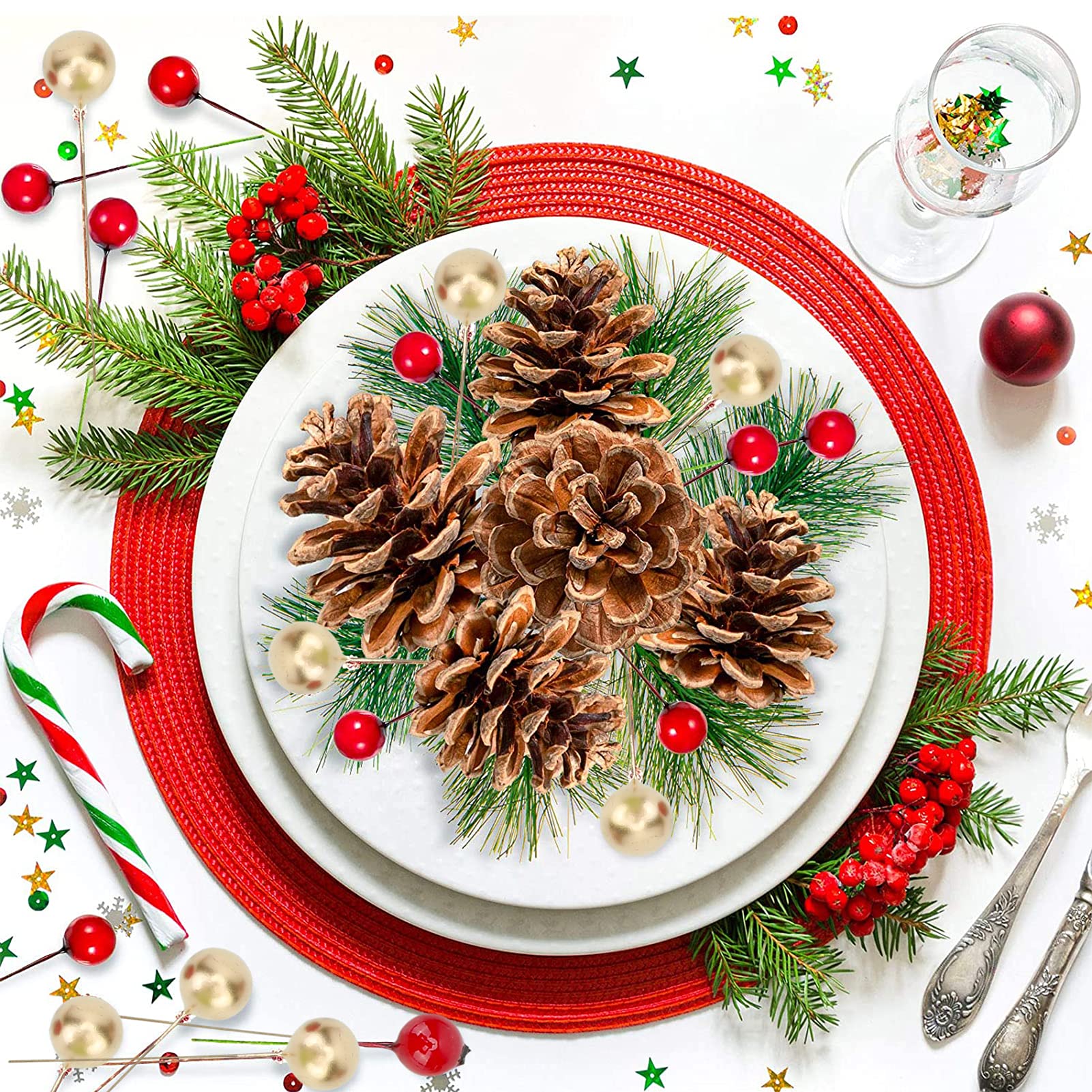 howaf-holly-beeren-rot-gold-150-st-ck-weihnachtsdeko image 7