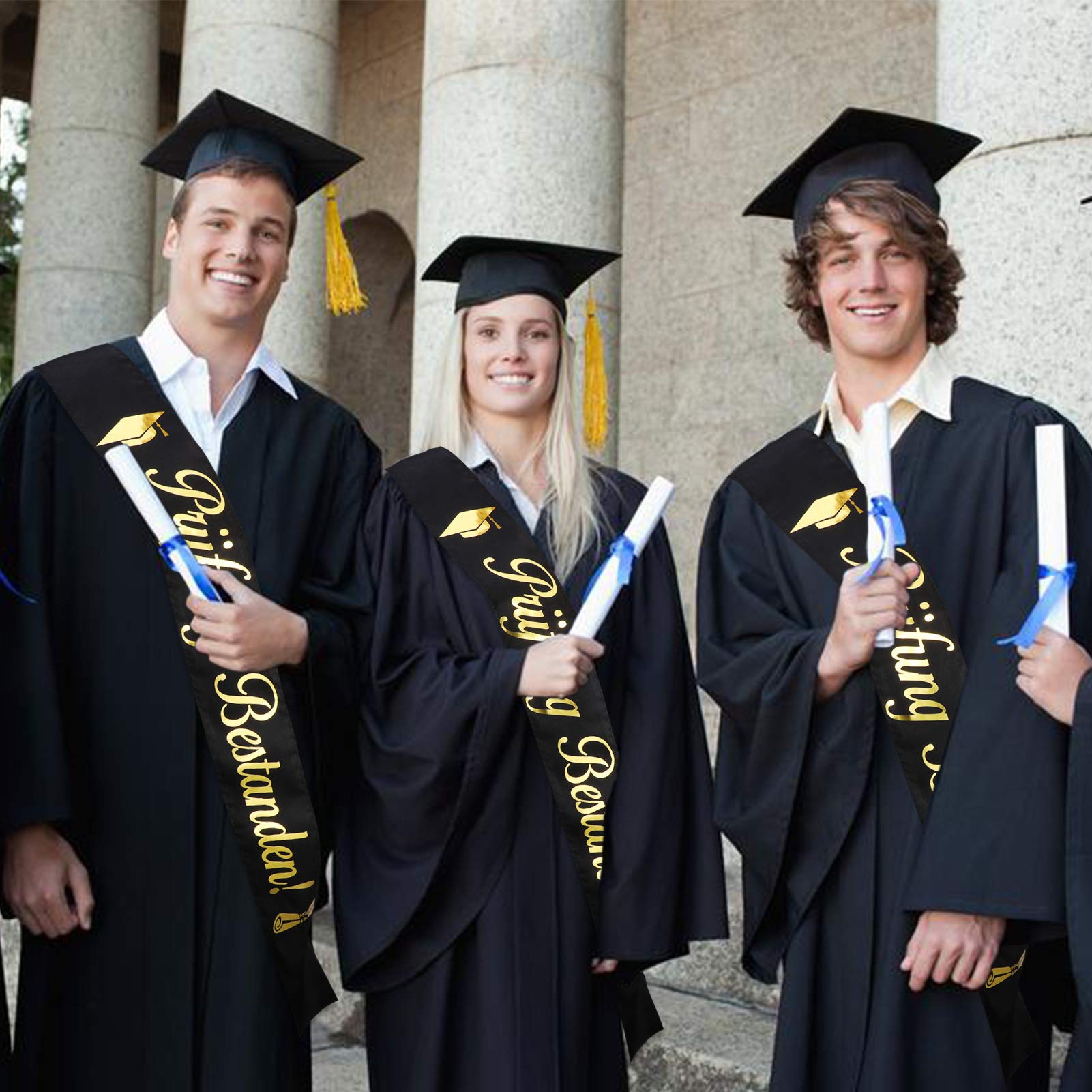 howaf-pr-fung-bestanden-sch-rpe-abi-deko-schwarz-gold-satin image 7