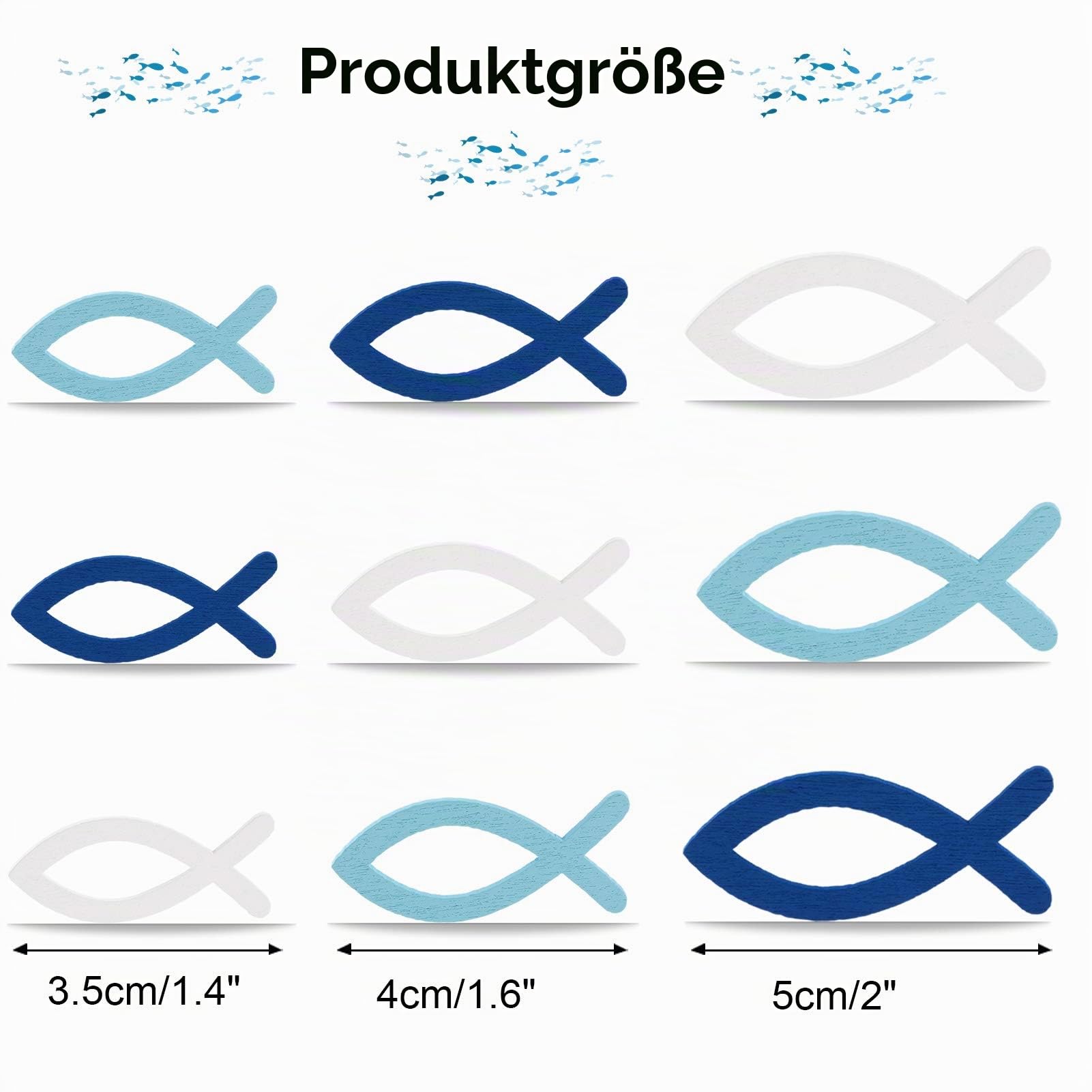 howaf-holz-fische-streudeko-blau-wei-180-stk-taufe-kommunion image 3