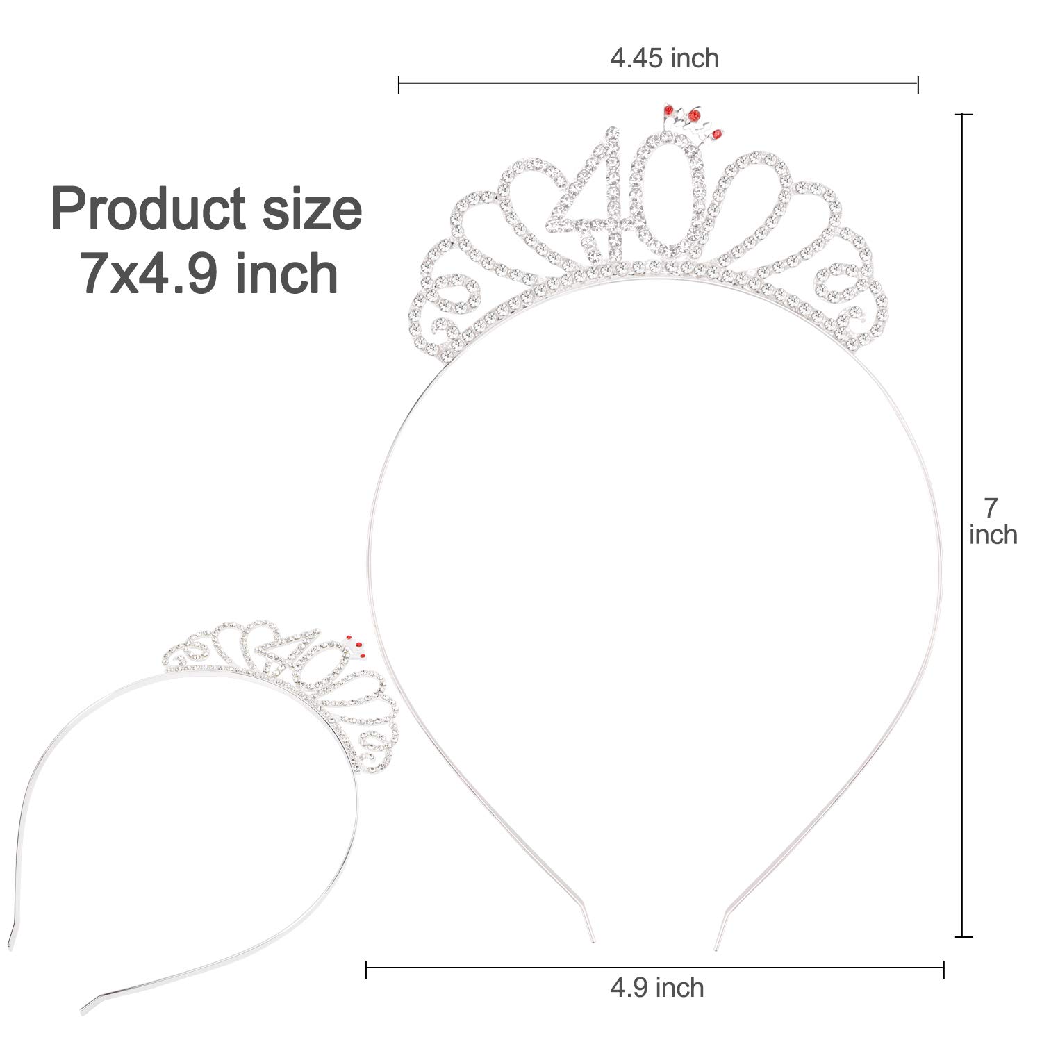 howaf-it-s-my-40th-birthday-sch-rpe-und-tiara-rosegold-set image 2