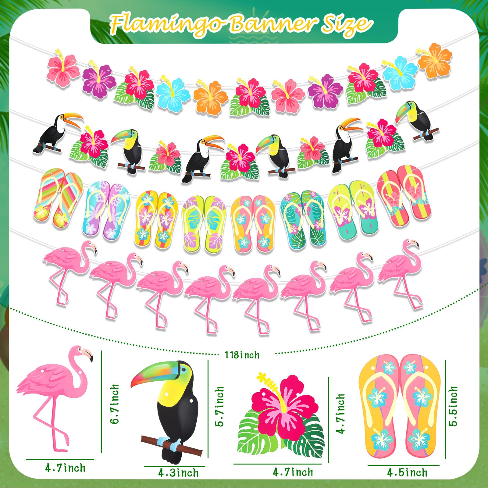 howaf-hawaii-banner-flamingo-hibiskus-4-stk-300-cm image 3