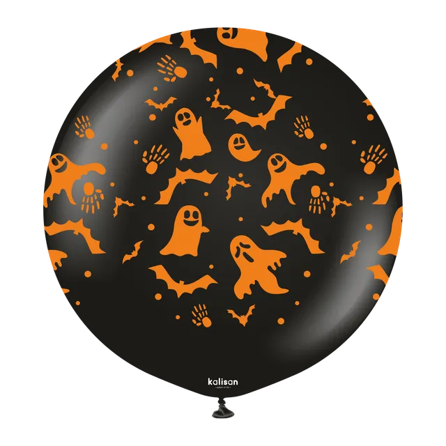 kalisan-halloween-riesenballon-schwarz-orange-24-zoll-1-st-ck image 1