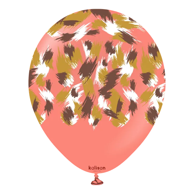 kalisan-safari-savanna-coral-luftballons-12-25-stk-gold-wei image 1