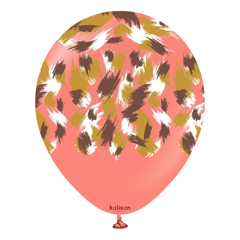 kalisan-safari-savanna-coral-luftballons-12-25-stk-gold-wei image 1