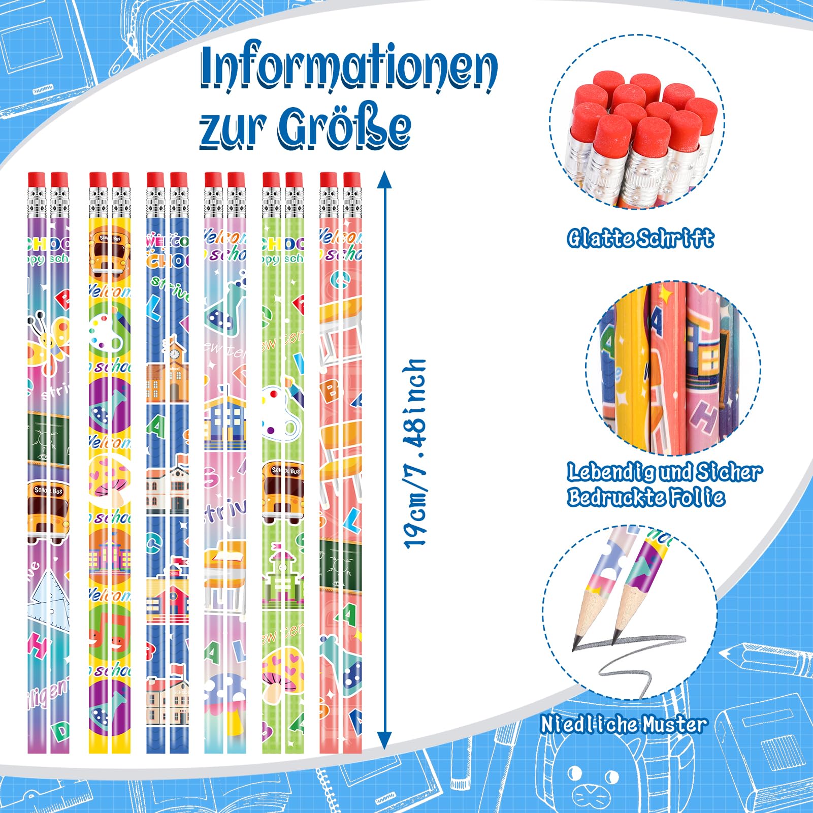 howaf-endlich-schulkind-set-24-tlg-notizbuch-bleistifte image 3