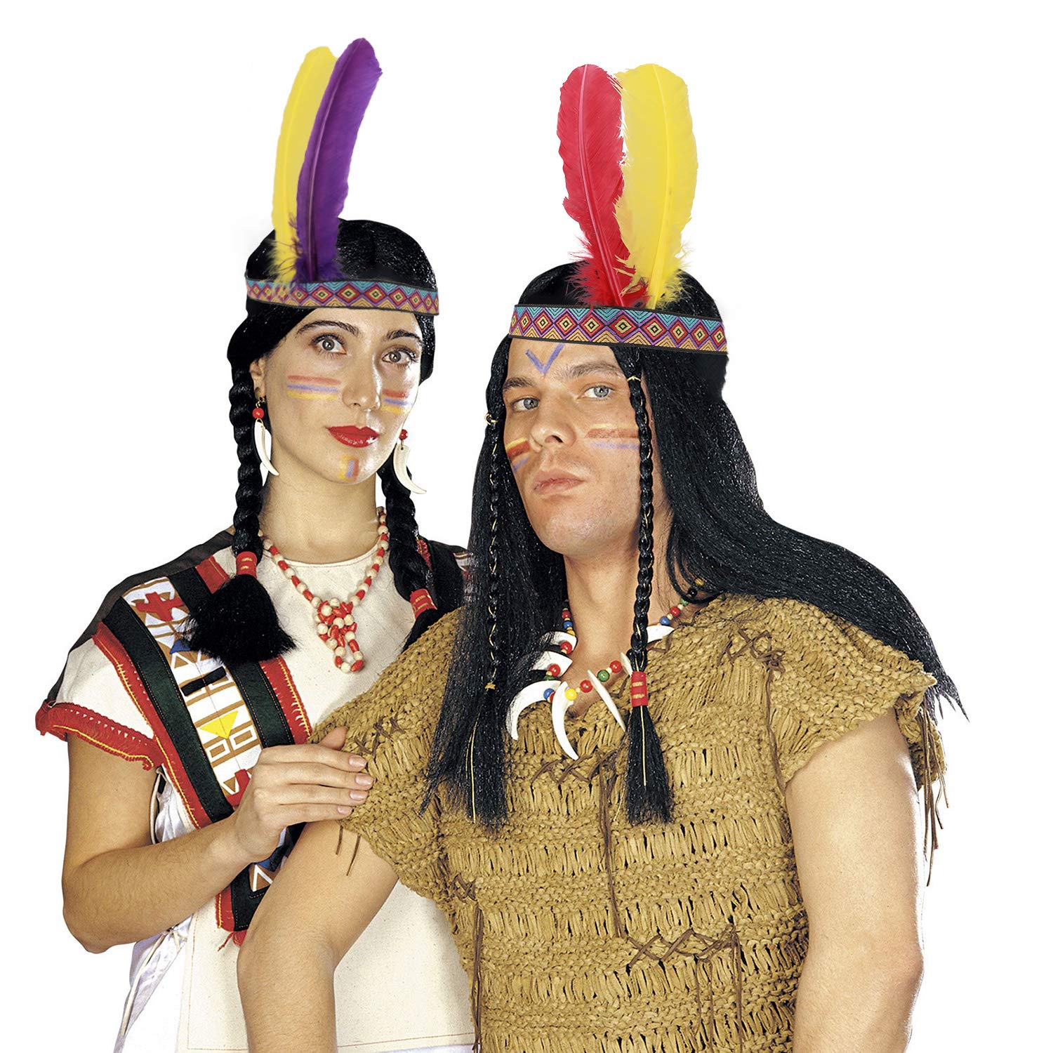 howaf-indianer-kopfschmuck-federn-stirnband-3er-pack image 5