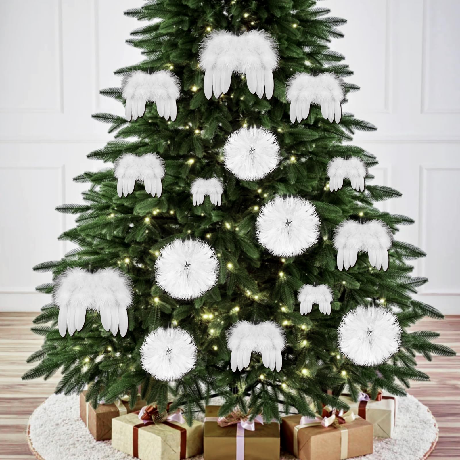 howaf-engelsfl-gel-deko-weihnachten-wei-feder-12-st-ck image 4