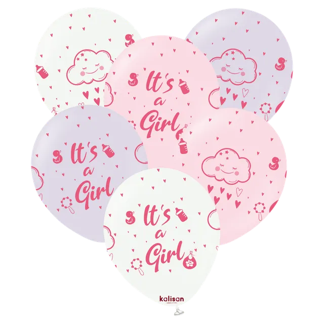 kalisan-baby-shower-it-s-a-girl-luftballons-12-zoll-25-st-ck-rosa image 1