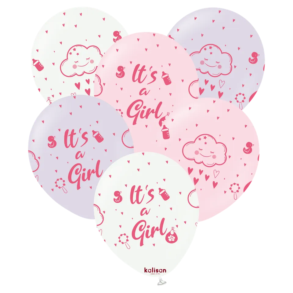 kalisan-baby-shower-it-s-a-girl-luftballons-12-zoll-25-st-ck-rosa image 1