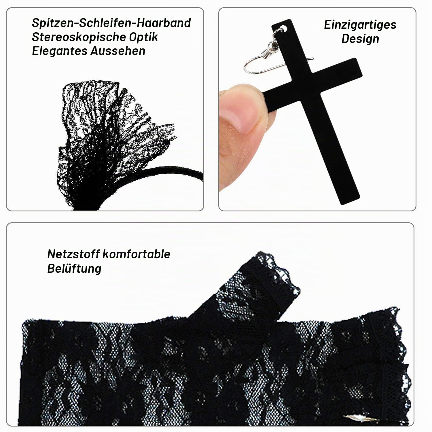 howaf-80er-jahre-kost-m-set-damen-schwarz-accessoires-spitzen image 5